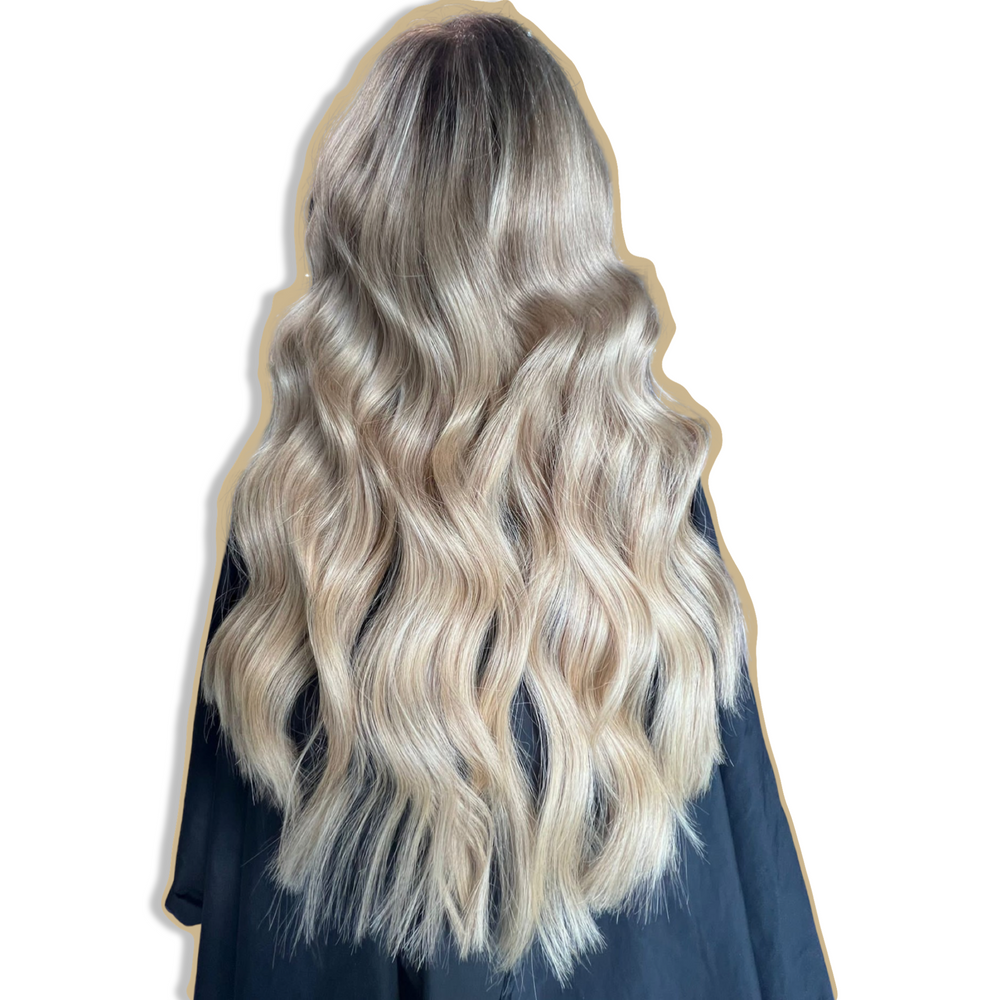 #9C Cool Light Blonde Micro Seam Weft